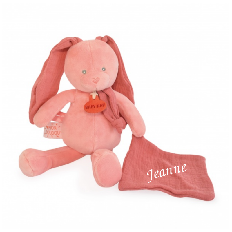  - lapin lange - peluche avec orange terracota 25 cm 